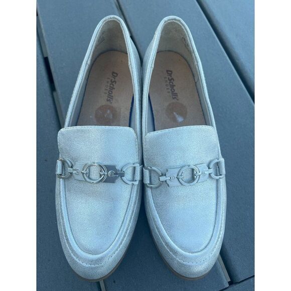Dr Scholl’s Women Silver Rate Adorn Slip-On Loafers Size 6.5M - Picture 3 of 8